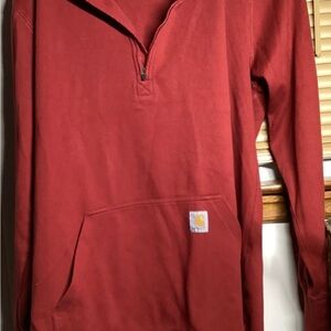Carhartt Brick Red Half-Zip Pullover